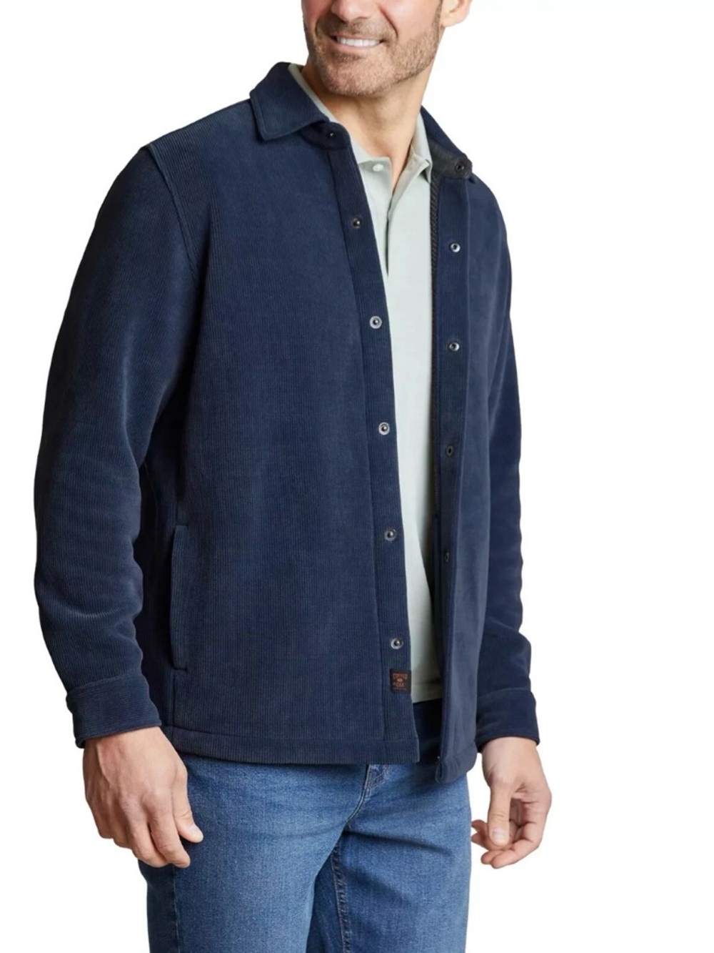 Copper & Oak Men’s Button Up Shirt Jacket Gray Small NWT